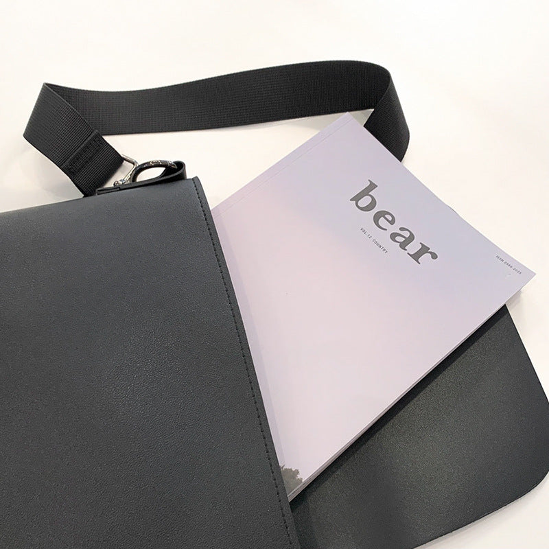 Sleek PU Leather Messenger Bag