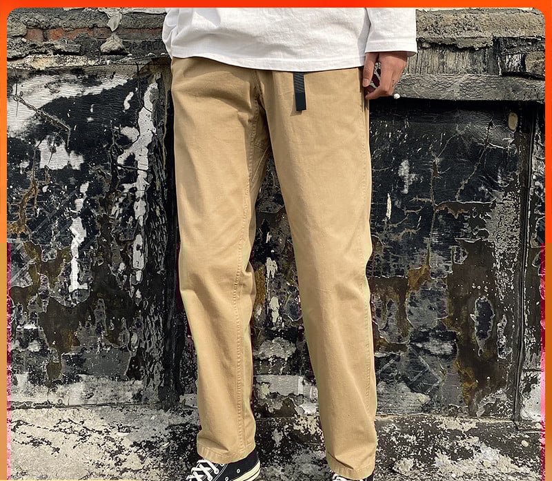 Modern Cotton Buckle Trousers for Men