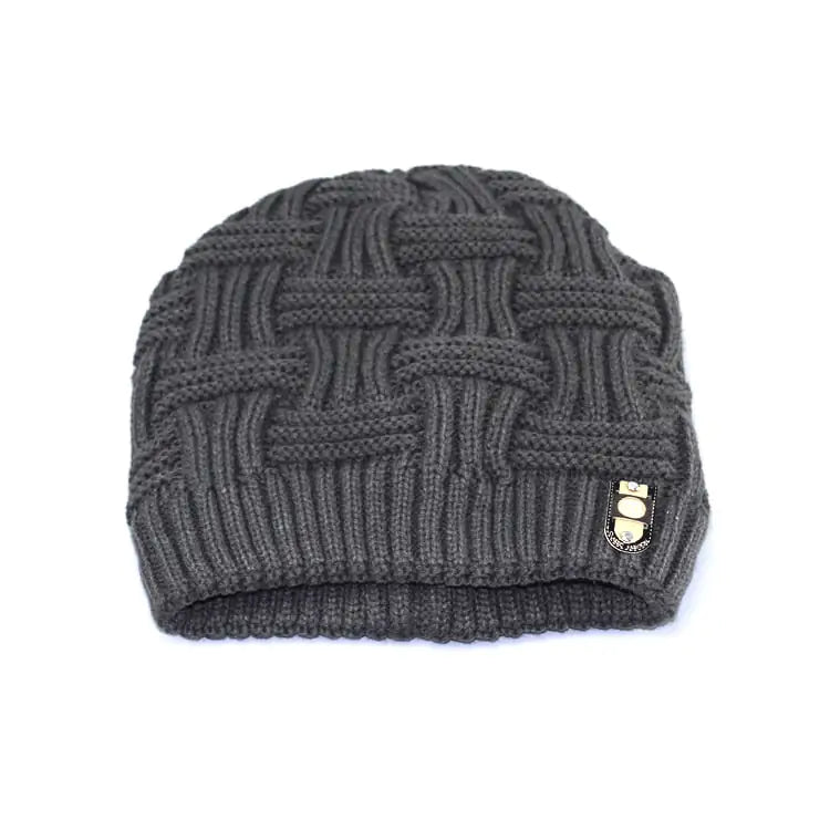 Padded Jacquard Knitted Hat