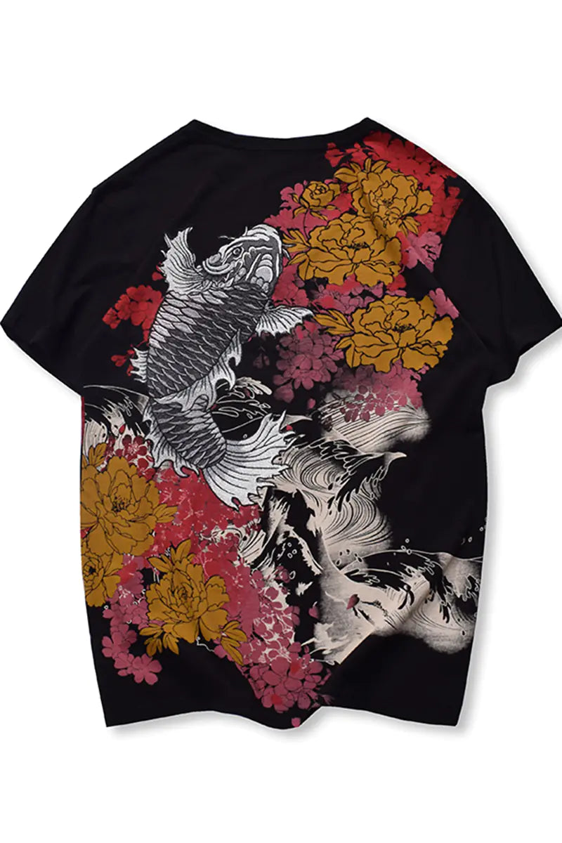 Men's Japanese Embroidered Wave Tee