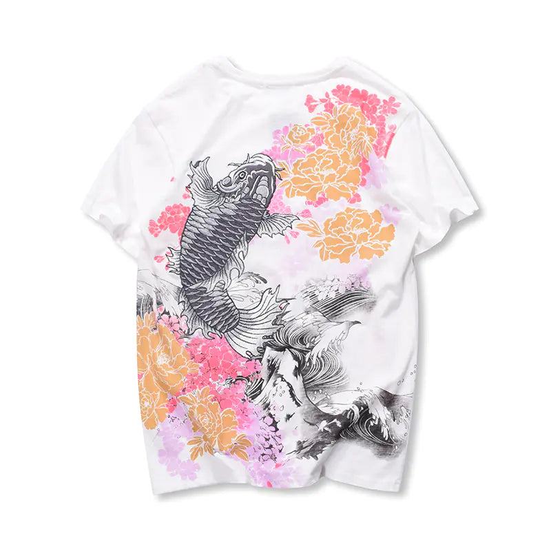 Men's Japanese Embroidered Wave Tee