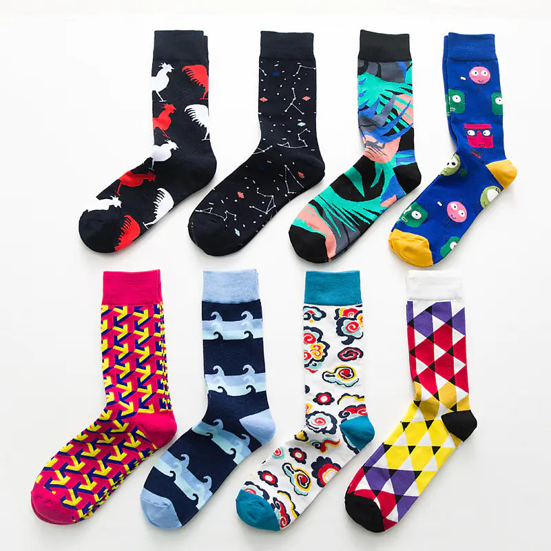 Modern Geometric Cotton Socks