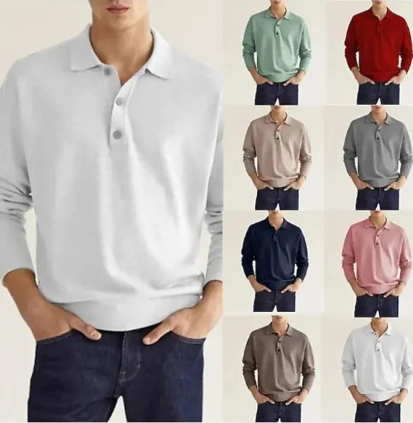 Men's V-Neck Spring Polo