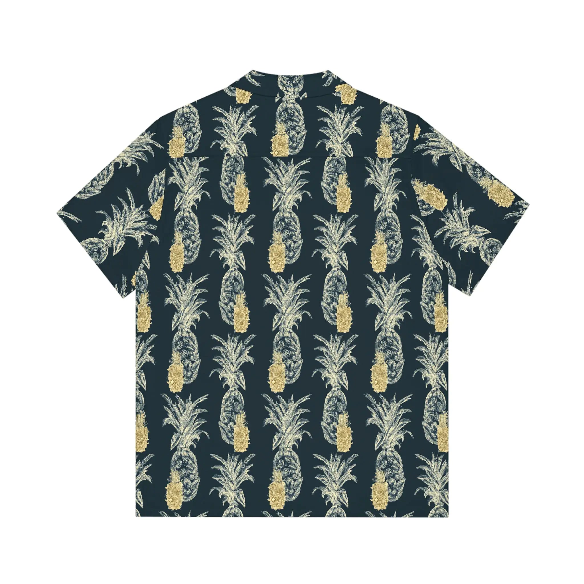 Men's Tropical Pineapple Print Hawaiian Shirt