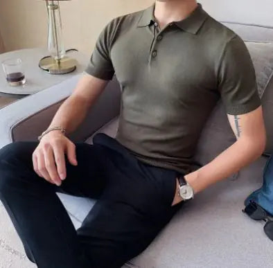 Men's Slim-Fit Ice Silk Polo Tee