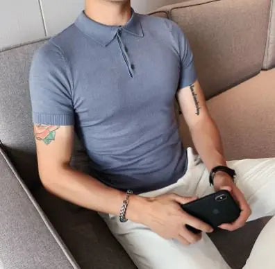 Men's Slim-Fit Ice Silk Polo Tee