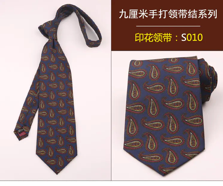 Retro Floral Elegance 9CM Tie