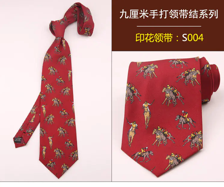 Retro Floral Elegance 9CM Tie