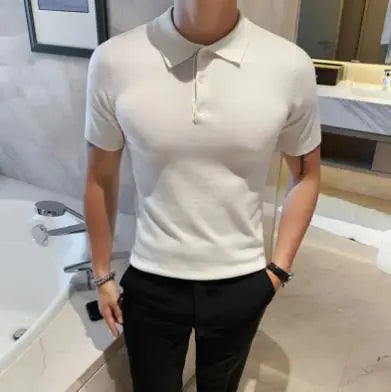 Men's Slim-Fit Ice Silk Polo Tee