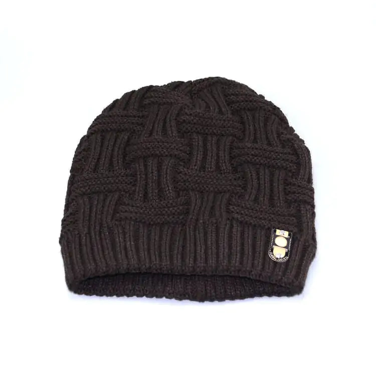 Padded Jacquard Knitted Hat