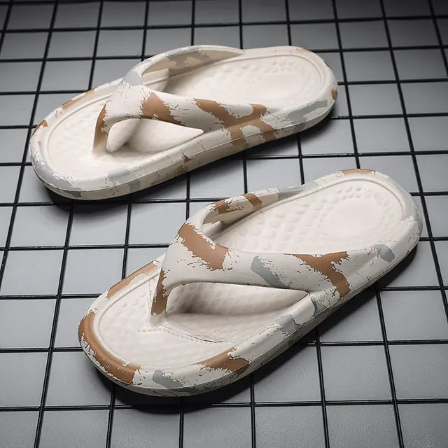 Men's Cushioned Beach & Home Flip Flops