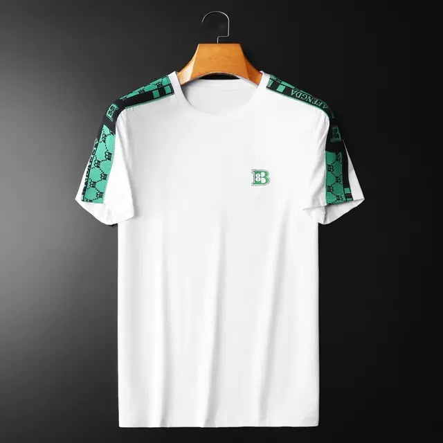 Rhinestone Accent Summer Tee for Men