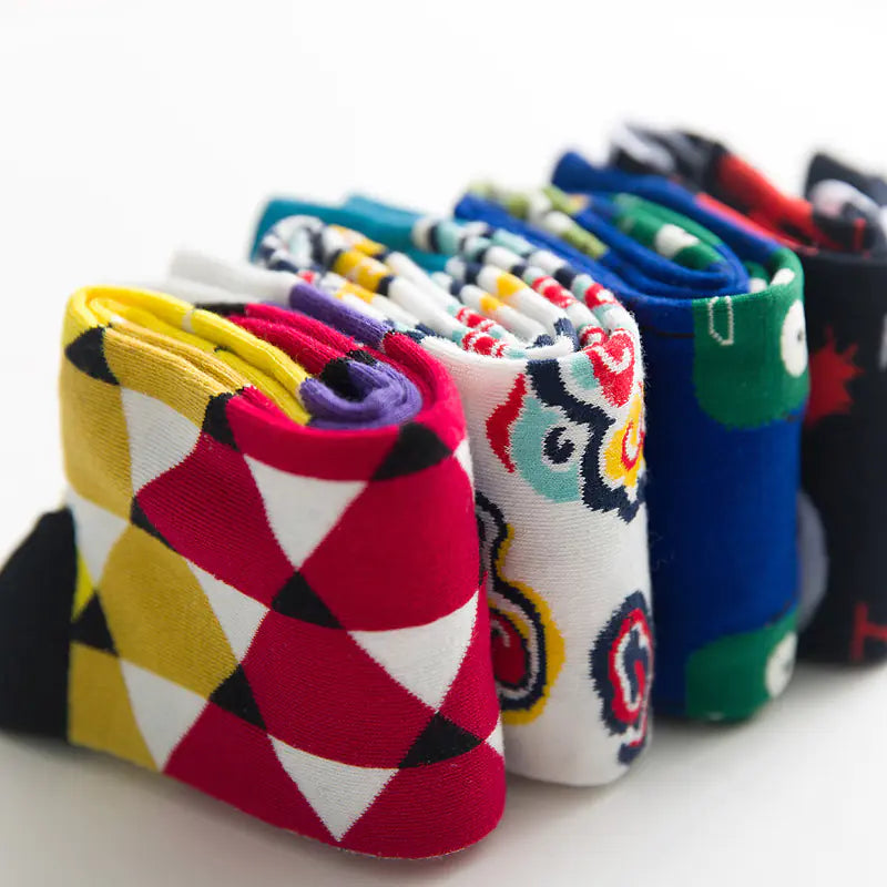 Modern Geometric Cotton Socks