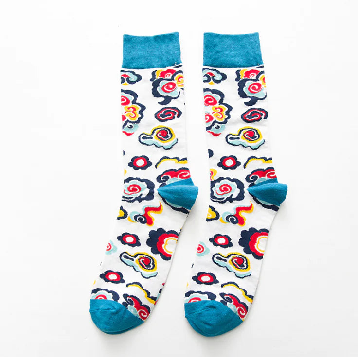 Modern Geometric Cotton Socks