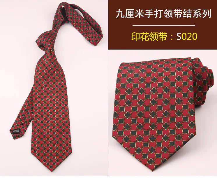 Retro Floral Elegance 9CM Tie