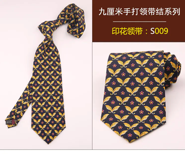 Retro Floral Elegance 9CM Tie