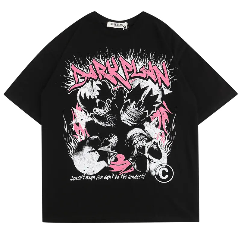 Urban Skull Graffiti Cotton Tee