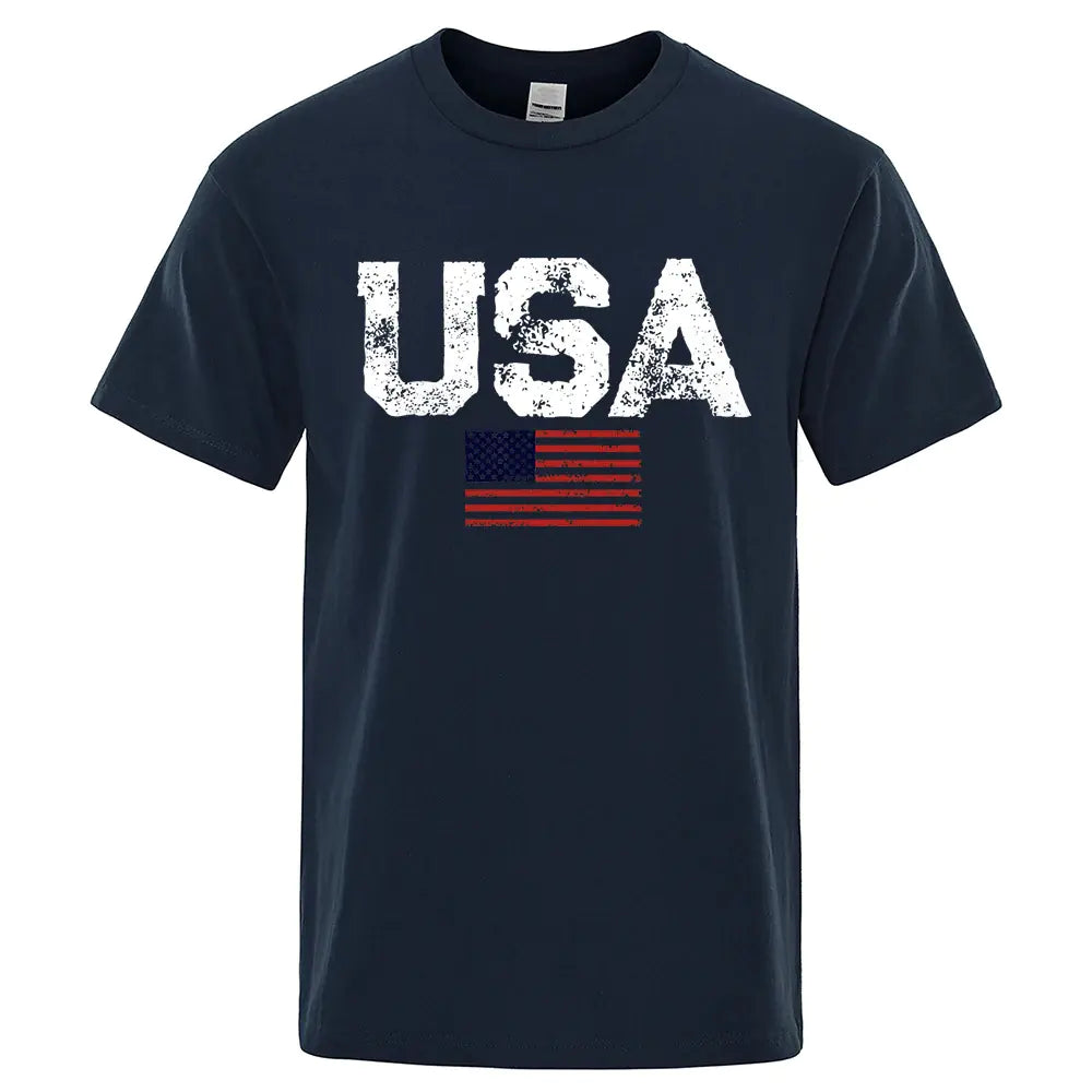 Retro Stars & Stripes Cotton Tee