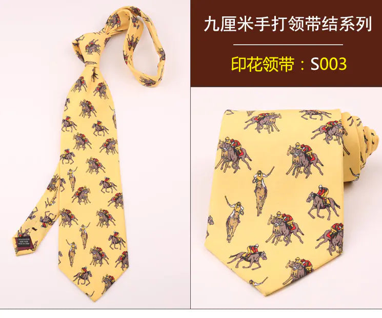 Retro Floral Elegance 9CM Tie