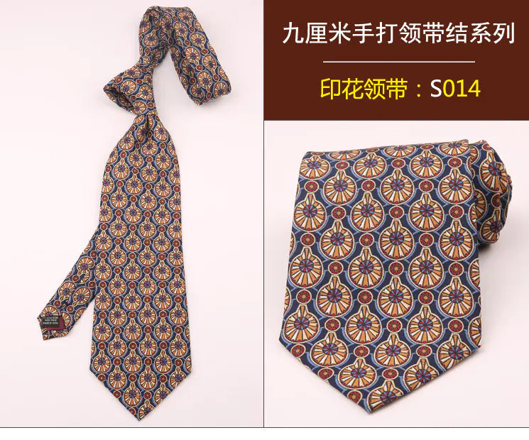 Retro Floral Elegance 9CM Tie