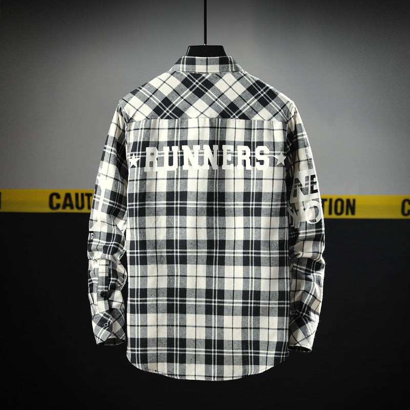 Modern Plaid Slim Shirt for Men