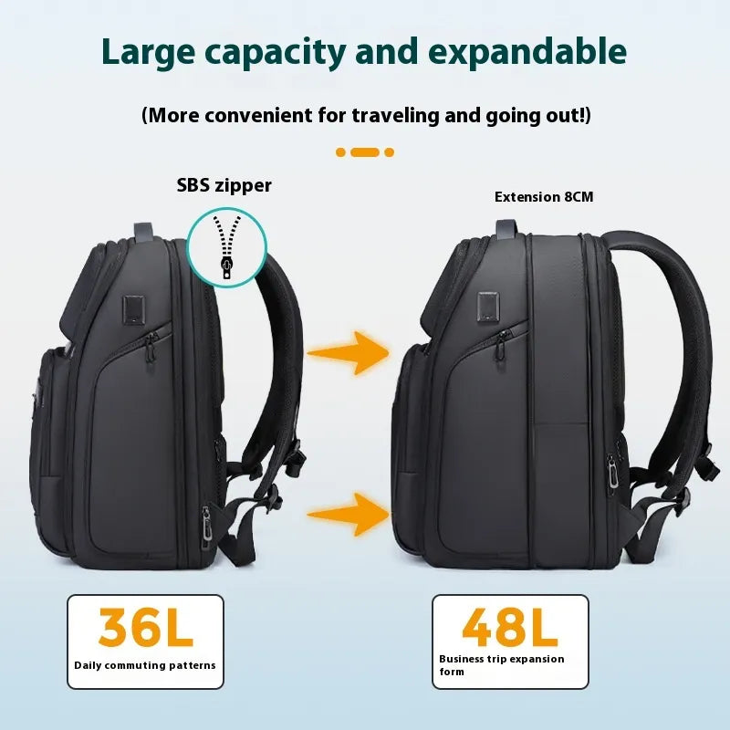 Modern Pro Expandable Laptop Backpack