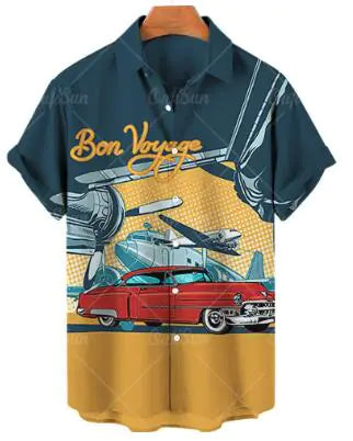 Men's Retro Patterned Hawaiian Shirts