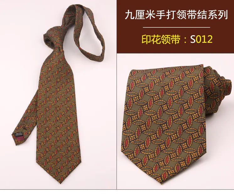 Retro Floral Elegance 9CM Tie
