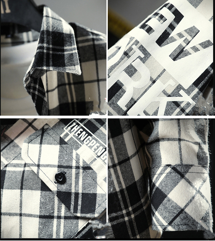 Modern Plaid Slim Shirt for Men