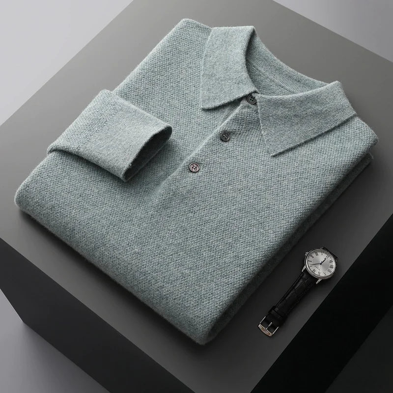 Men's Knit Polo Cardigan