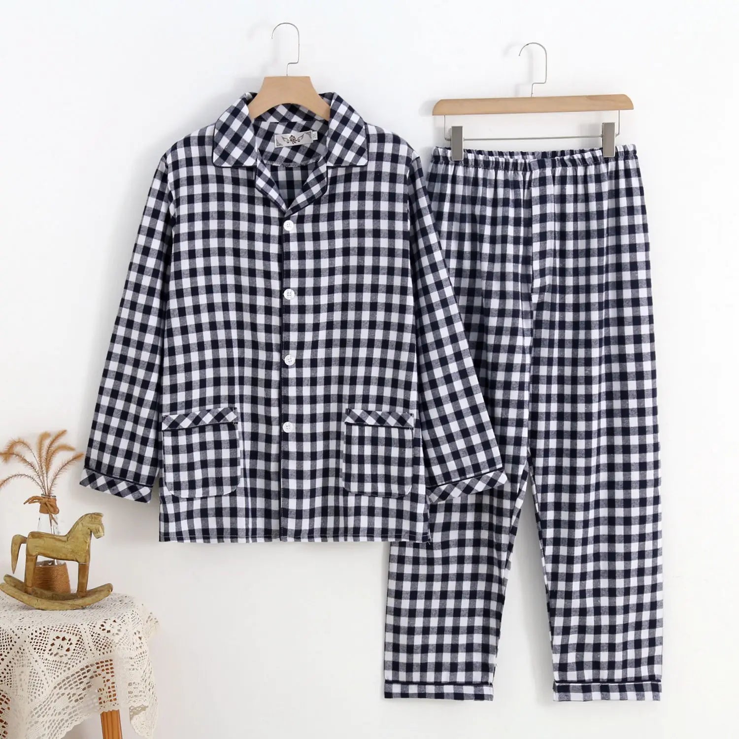 Men's Warm Flannel Pajama Suit
