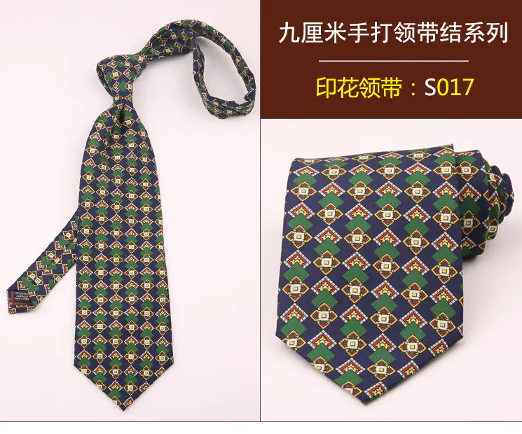 Retro Floral Elegance 9CM Tie