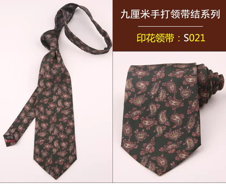 Retro Floral Elegance 9CM Tie