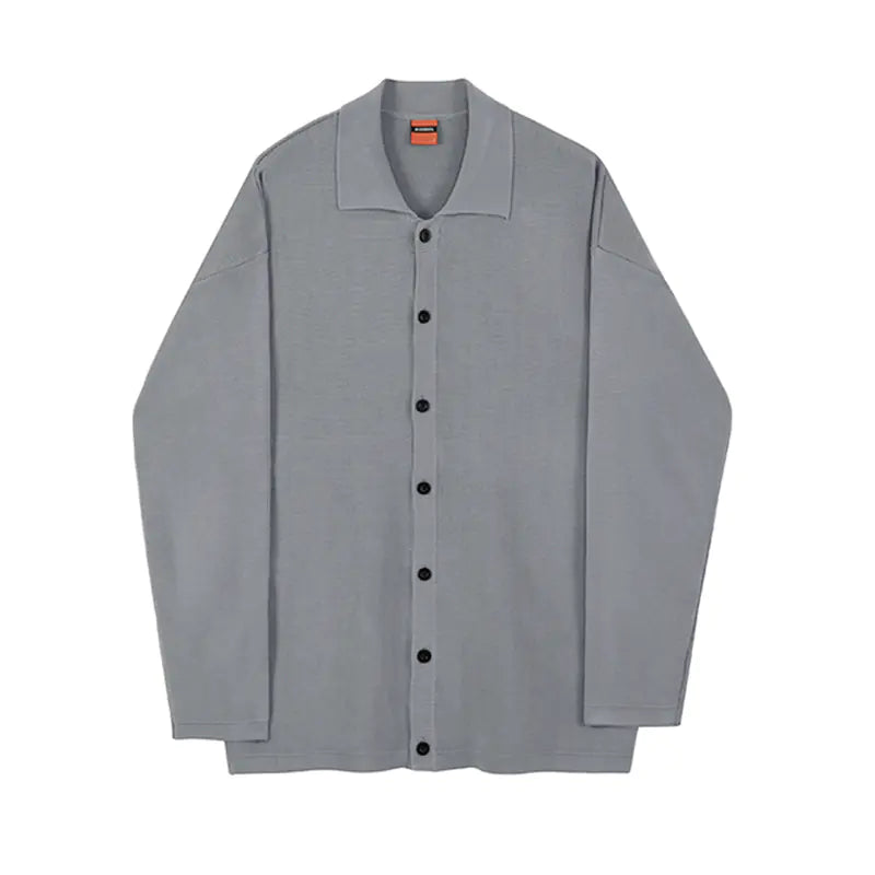 MYQ Men's Autumn Knit Polo Cardigan