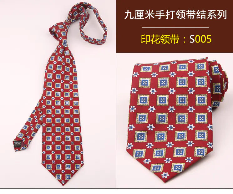 Retro Floral Elegance 9CM Tie