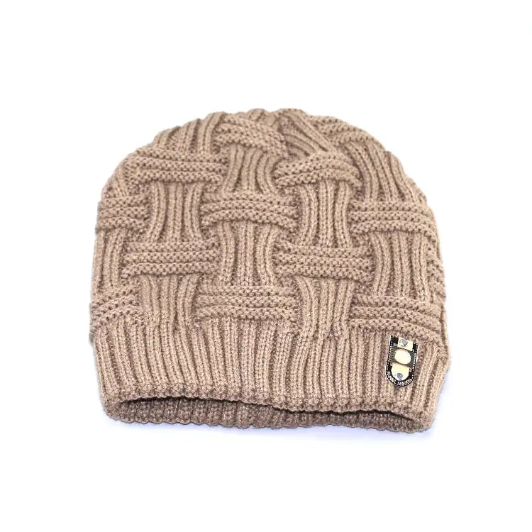 Padded Jacquard Knitted Hat