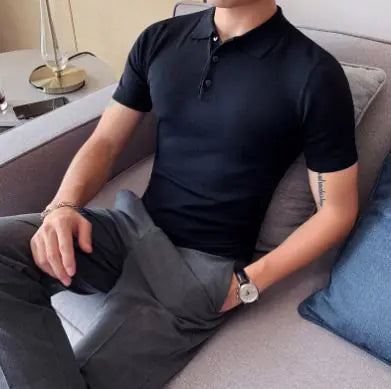 Men's Slim-Fit Ice Silk Polo Tee