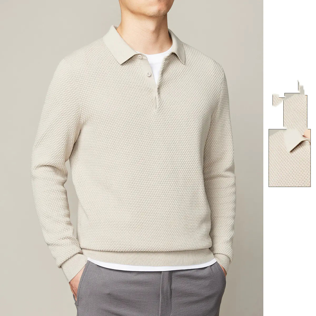 Men's Classic Cotton Knit Polo - Simple Elegance