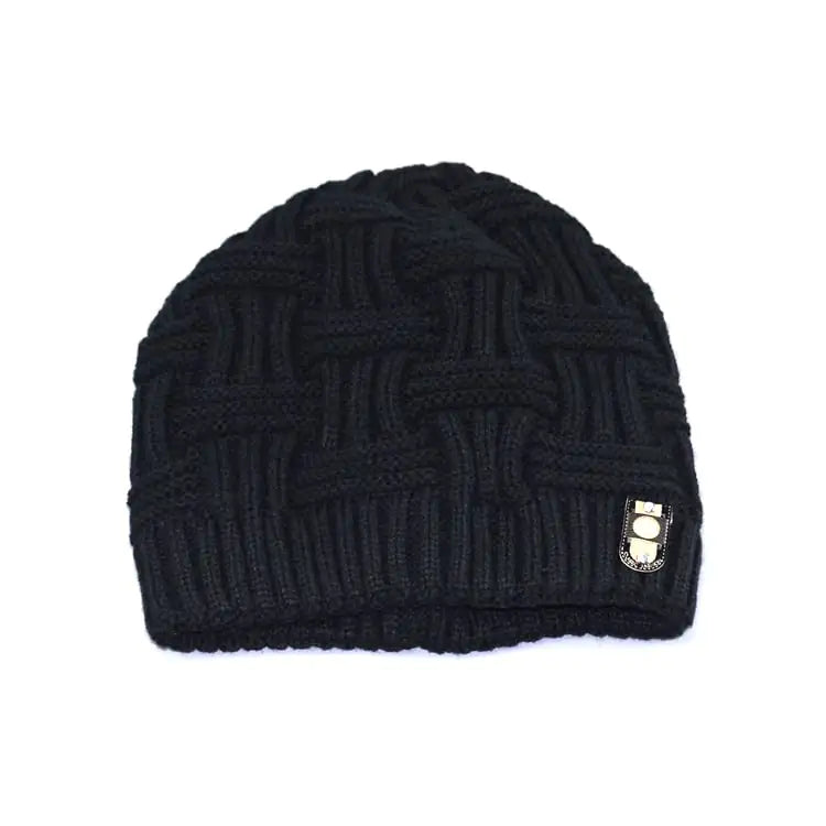 Padded Jacquard Knitted Hat