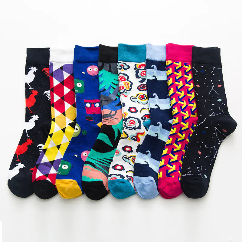 Modern Geometric Cotton Socks
