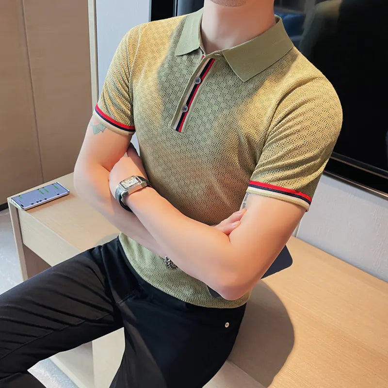 Men's Summer Silk Polo