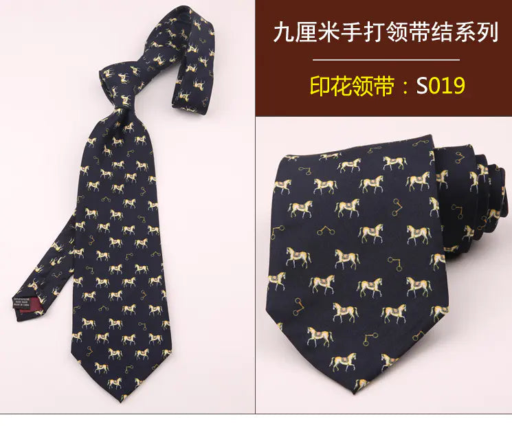 Retro Floral Elegance 9CM Tie