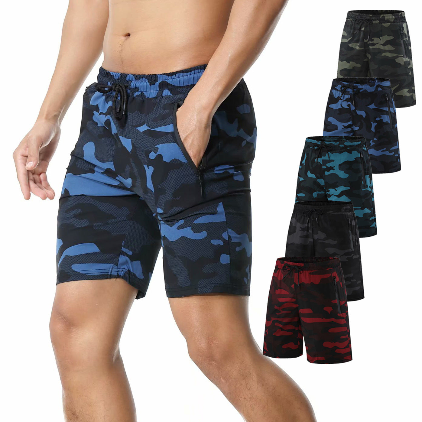 Men's Fast Dry Camo Sweat Shorts