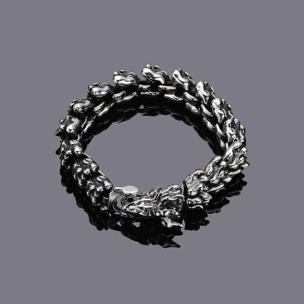 Titanium Dragon Head Bracelet