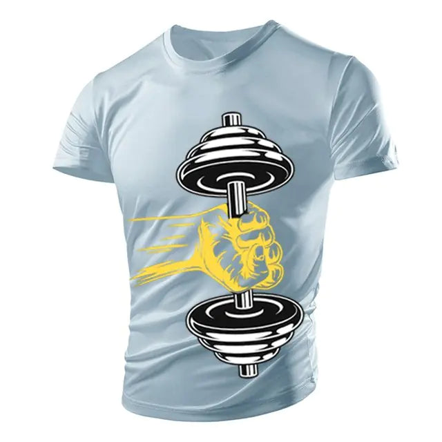 3D Gym Print Men's Polyester Tee