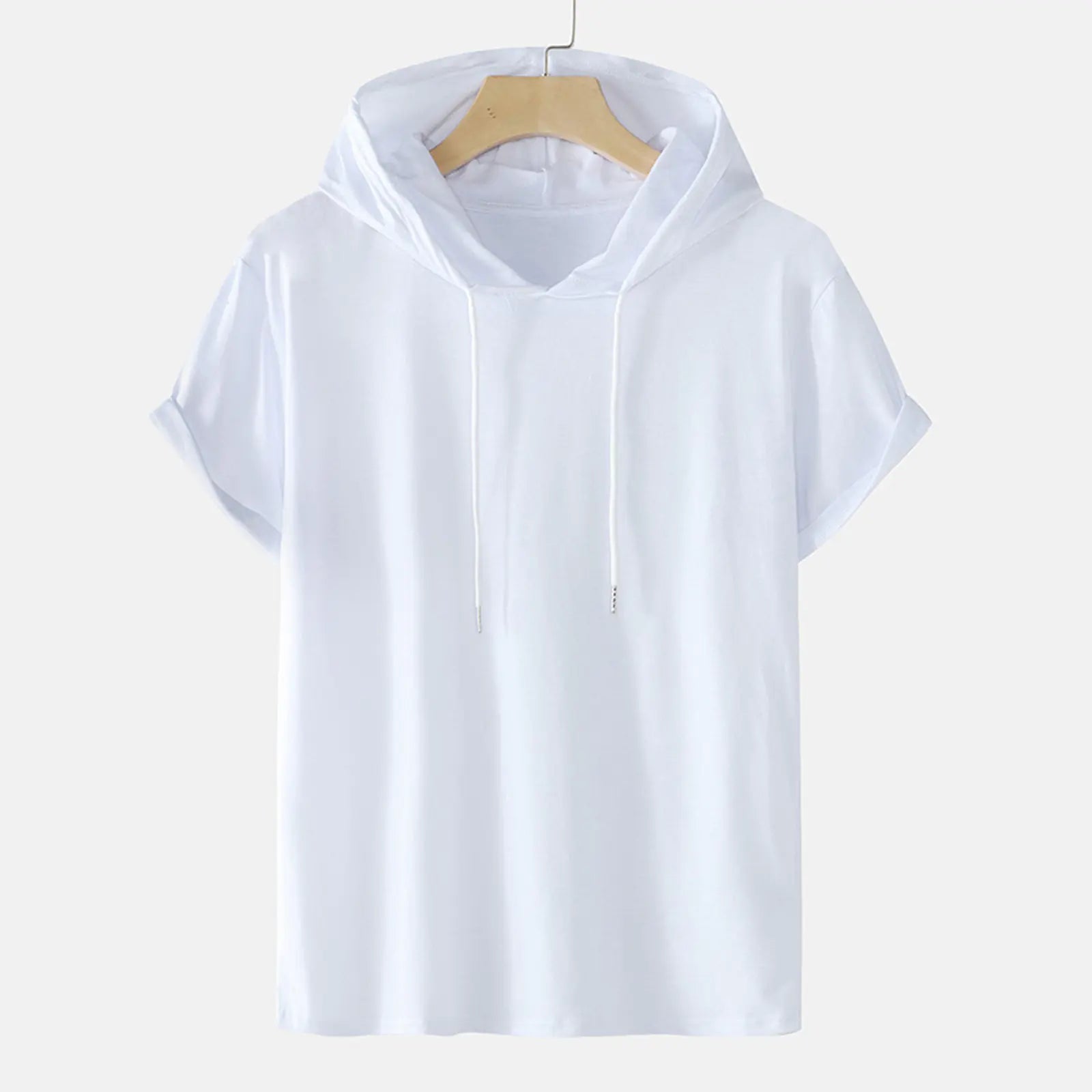 Men's Plus Size Summer Hoodie-Tee