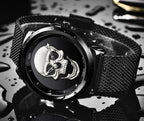 LIGE Men's Bold 3D Skull Watch