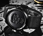 LIGE Men's Bold 3D Skull Watch