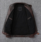 Rustic Brown Biker Leather Jacket