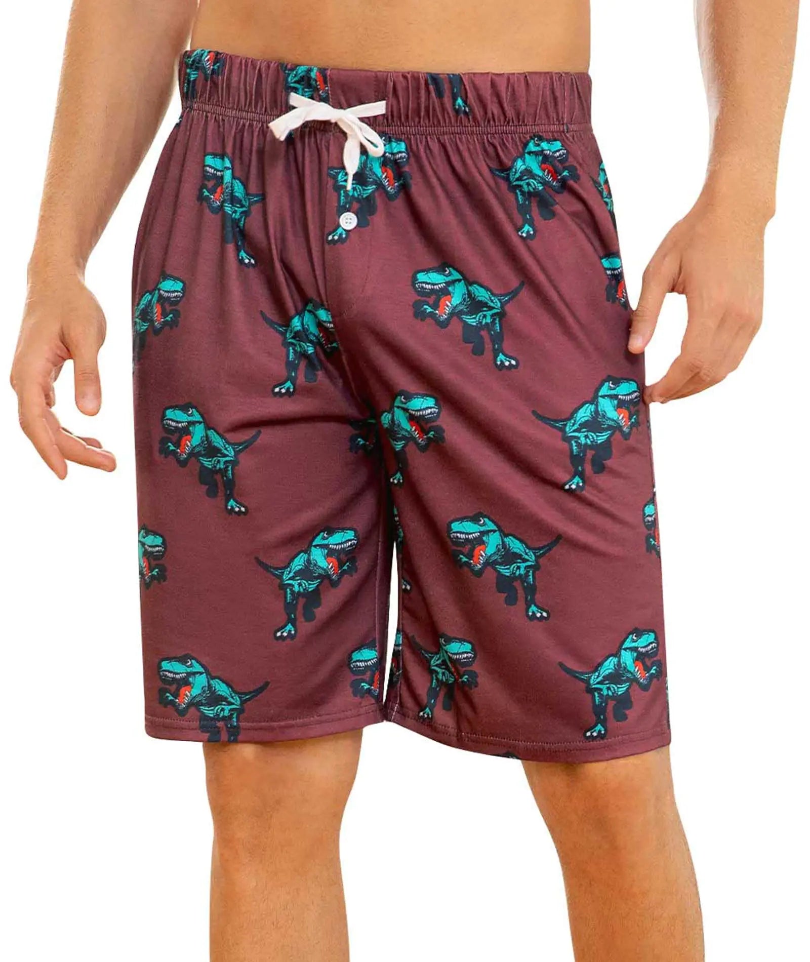 Men's Comfy Dinosaur Pajama Shorts